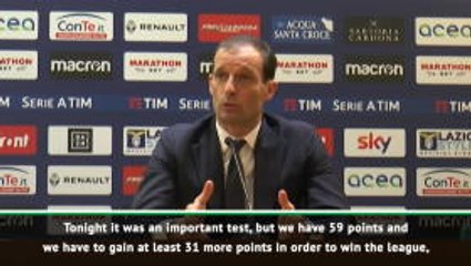 We overcame 'an important test'- Allegri on late Lazio win