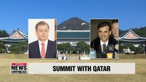 President Moon to hold bilateral meeting with emir of Qatar at Presidential Office Monday