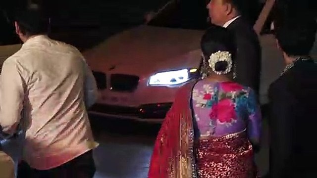 Arbaaz Khan With Father Salim Khan At Mukesh Bhatt Daughters Wedding Reception