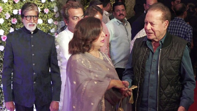 Amitabh Bachchan and Salim Khan attend the wedding reception of Raj Thackeray's son |FilmiBeat