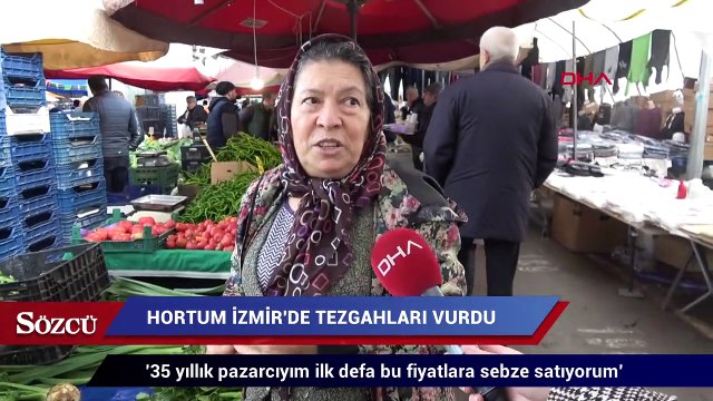 Antalya'daki hortum İzmir'de pazar tezgahlarını vurdu