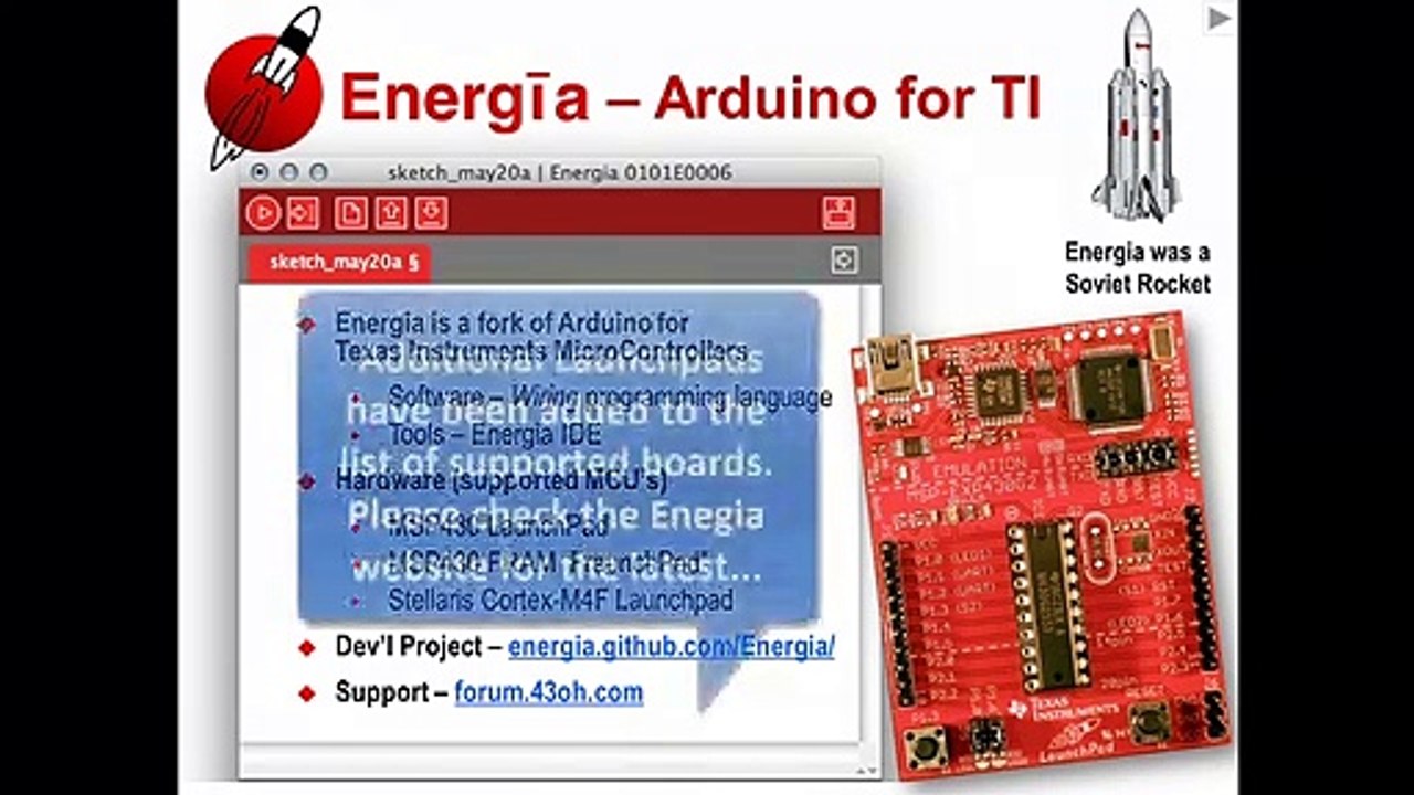 TI Msp 430 Design Workshop programming with Energia
