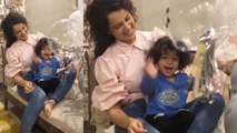 Manikarnika: Kangana Ranaut enjoys with her nephew Prithvi Raj; Watch Video | FilmiBeat