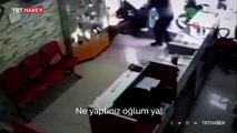 Motosikletiyle dükkana daldı, kendini 