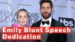 SAG Awards 2019: Emily Blunt Thanks Teary-Eyed John Krasinski In A Sweet Acceptance Speech