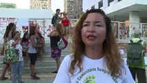 Protesto em frente à sede da Vale no Rio