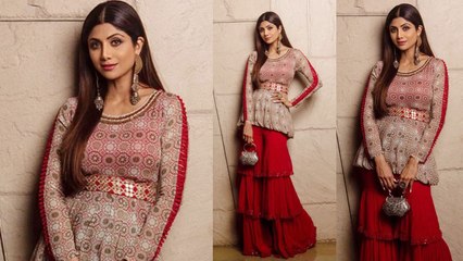 Shilpa Shetty's looks perfect in sharara at Umang Awards 2019 | FilmiBeat