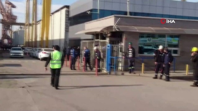 Tuzla'da tersanede bulunan gemide yangın: 6 yaralı