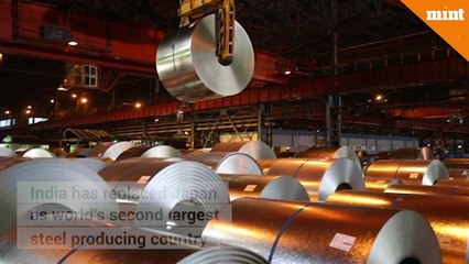 India replaces Japan to become the 2nd top steel producer in the world