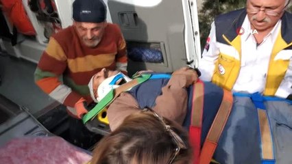 Mezarlıkta Üzerine Kesilen Ağaç Devrilen Yaşlı Adam Ağır Yaralandı