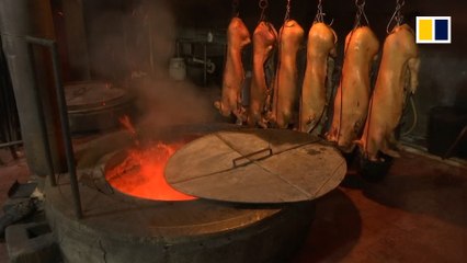 Hong Kong’s traditional pig-roasting factory