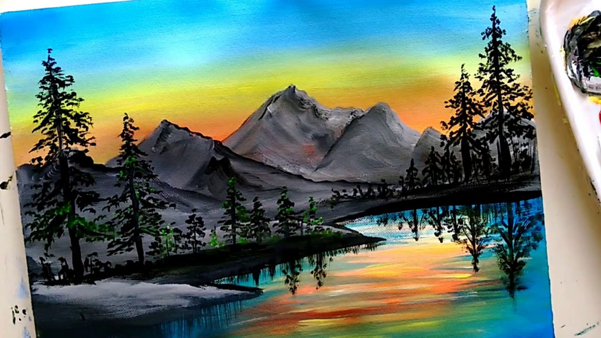 Picturesque Mountain Landscape Painting | Scenery Painting | Acrylic  Painting Tutorial - video Dailymotion