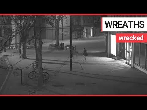 Man jailed after hurling wreaths from war memorial | SWNS TV