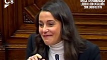 Arrimadas ridiculiza a Quim Torra en el Parlament de Cataluña