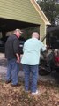 Boarding Jeep Takes Several Tries for Older Guys