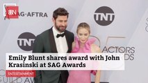 Emily Blunt Shows John Krasinski Love At SAG Awards