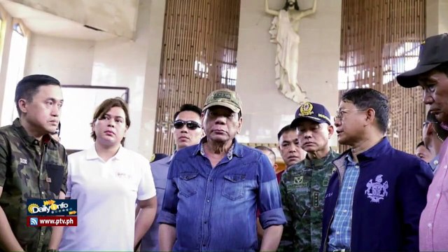 Pres. #Duterte, personal na ininspeksyon ang pinangyarihan ng pagsabog sa Jolo, Sulu