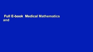 Full E-book  Medical Mathematics and Dosage Calculations for Veterinary Technicians Complete