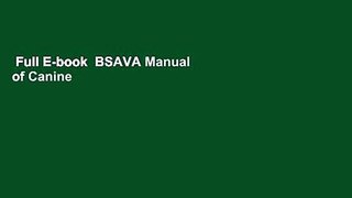 Full E-book  BSAVA Manual of Canine and Feline Endocrinology (BSAVA British Small Animal