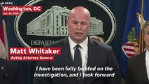 Robert Mueller's Investigation 'Close To Being Completed,' Acting Attorney General Matt Whitaker Says