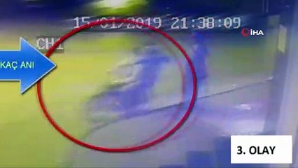 1 saatte 3 kapkaç...Motosikletli kapkaççılar kamerada