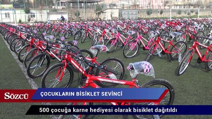 Kilis’te, çocukların bisiklet sevinci