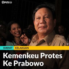 Kemenkeu Protes Ke Prabowo