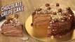 Chocolate Crepe Cake Recipe - Homemade Chocolate Cake Without Oven - Eggless Cake Recipe - Bhumika