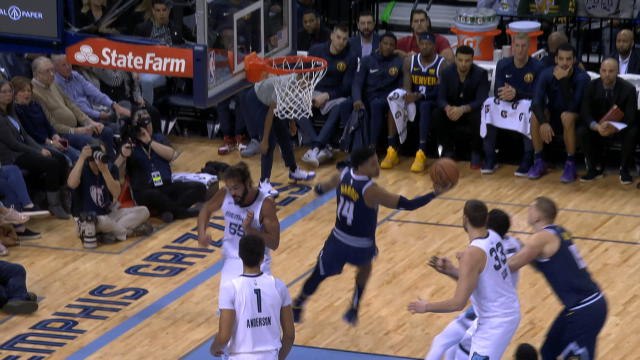 Harris pump fakes and sinks circus shot