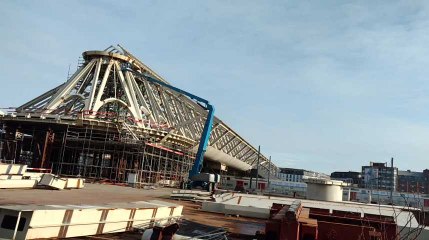 Gare de Mons.Des travailleurs présents ce mardi.Video Eric Ghislain