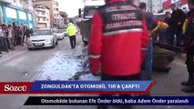 Otomobil TIR'a çarptı Minik Efe öldü, babası yaralı