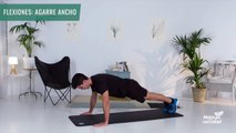 Flexiones: agarre ancho (hombre)