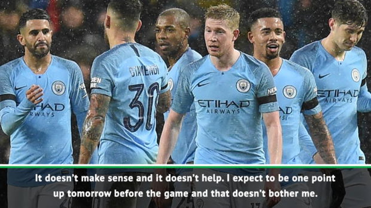 Man City playing first doesn't put pressure on...