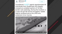 Video Shows 3-Year-Old Falling Off Border Wall Ladder During Migrant Crossing