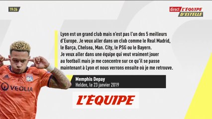 Depay souhaiterait quitter Lyon cet été - Foot - L1 - OL