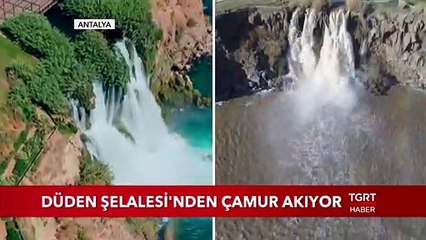 Düden Şelalesinden Çamur Akıyor