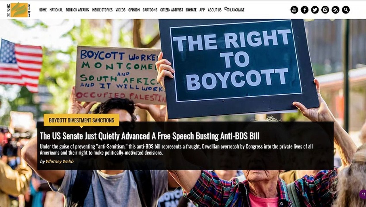 Senate Quietly Passes Anti-BDS Bill, Bolton's "5000 Troops To Columbia" & NewGuard's Saudi Ties