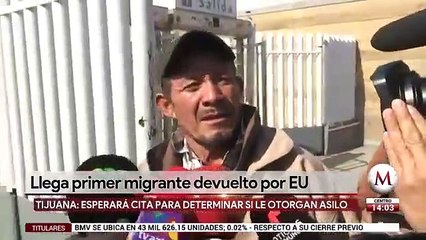 EU envia a Mexico a primer migrante en espera de asilo