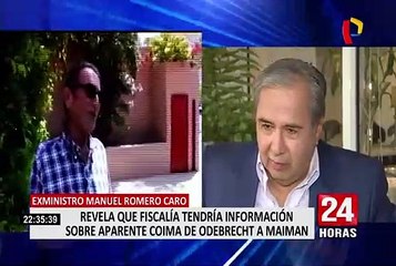 Exministro reveló que MP tendría información sobre presunta coima de Odebrecht a Maiman