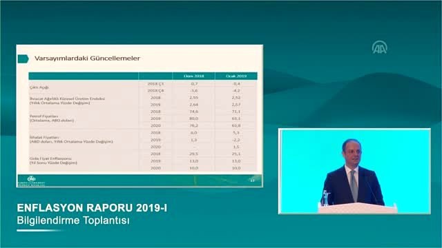 Çetinkaya: Enflasyonun 2019 Sonunda Yüzde 14,6 Olarak Gerçekleşeceğini Tahmin Ediyoruz