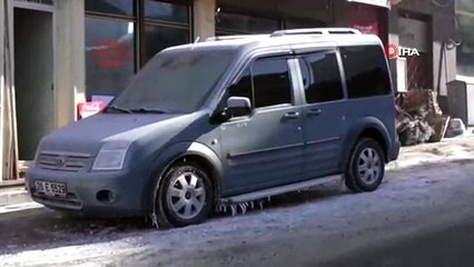 Ardahan Göle Eksi 24 Derece! Araçlar Soğuktan Çalışmadı