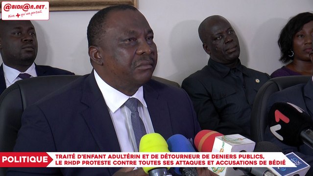 Traité d’enfant adultérin et de détourneur de deniers publics, le RHDP proteste contre toutes ses attaques et accusations gratuites de Bédié
