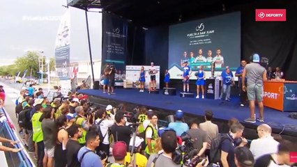 Cyclisme - Vuelta a San Juan 2019 - Etapa 3 - Julian Alaphilippe, Remco Evenepoel y el podium