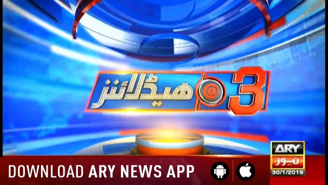 Headlines ARYNews 1500 30th January 2019