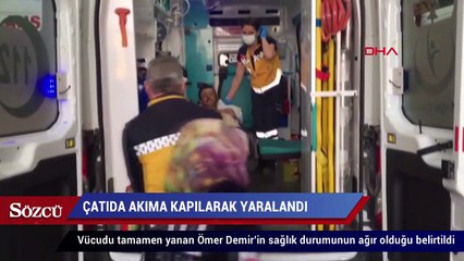 15 yaşındaki Ömer, çatıda akıma kapılarak ağır yaralandı