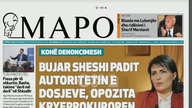Ora juaj - Bujar Sheshi padit Autoritetin e Dosjeve, opozita kryeprokuroren (30 janar 2019)