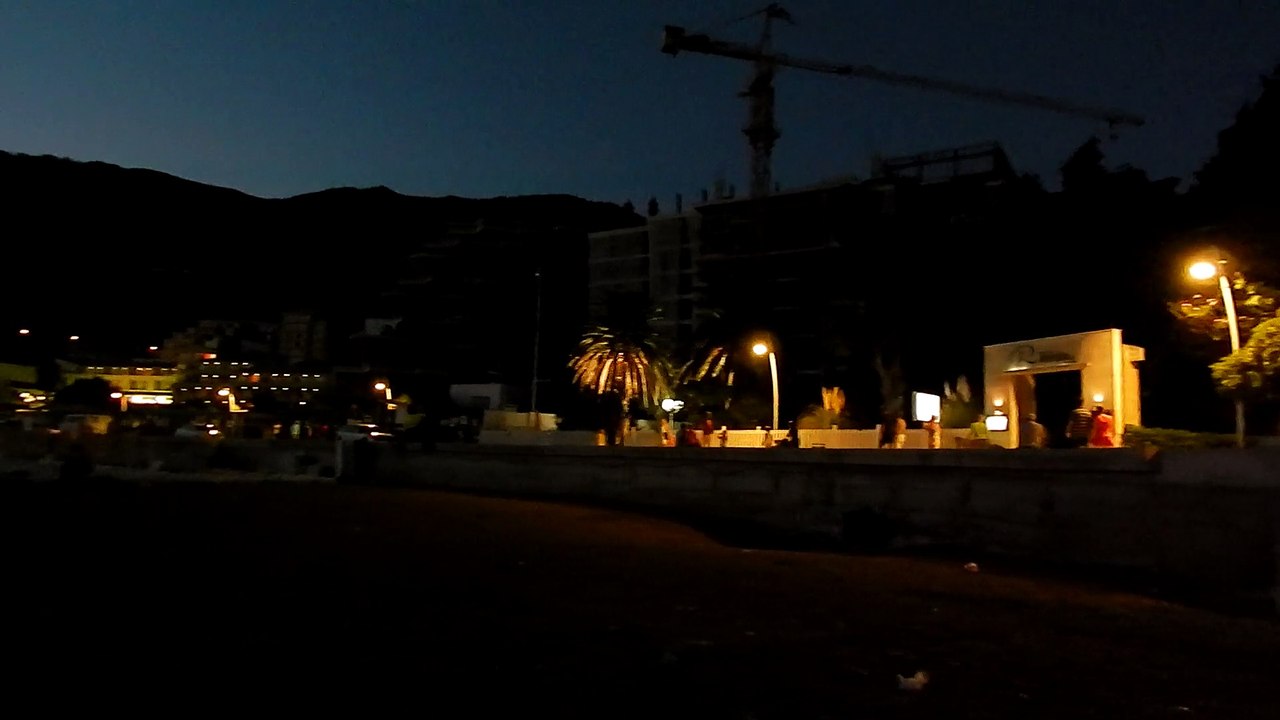 Beach in Petrovac night