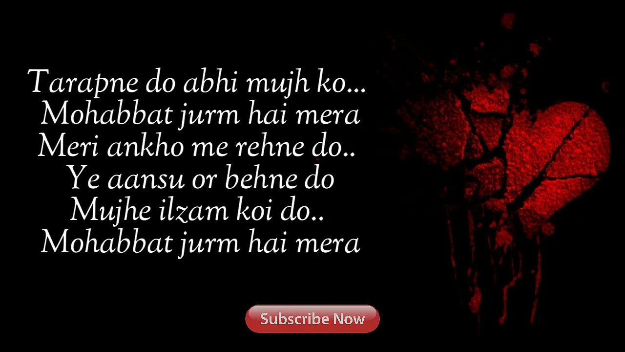 Mohabbat Jurm Hai Mera Sad Broken Heart Shayari, image size:1280x720