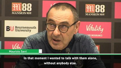 I wanted to speak to players alone - Sarri on dressing room rant