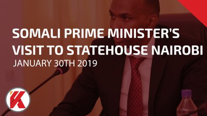 Somali's Prime Minister, Hassan Ali Khaire at State House, Nairobi
